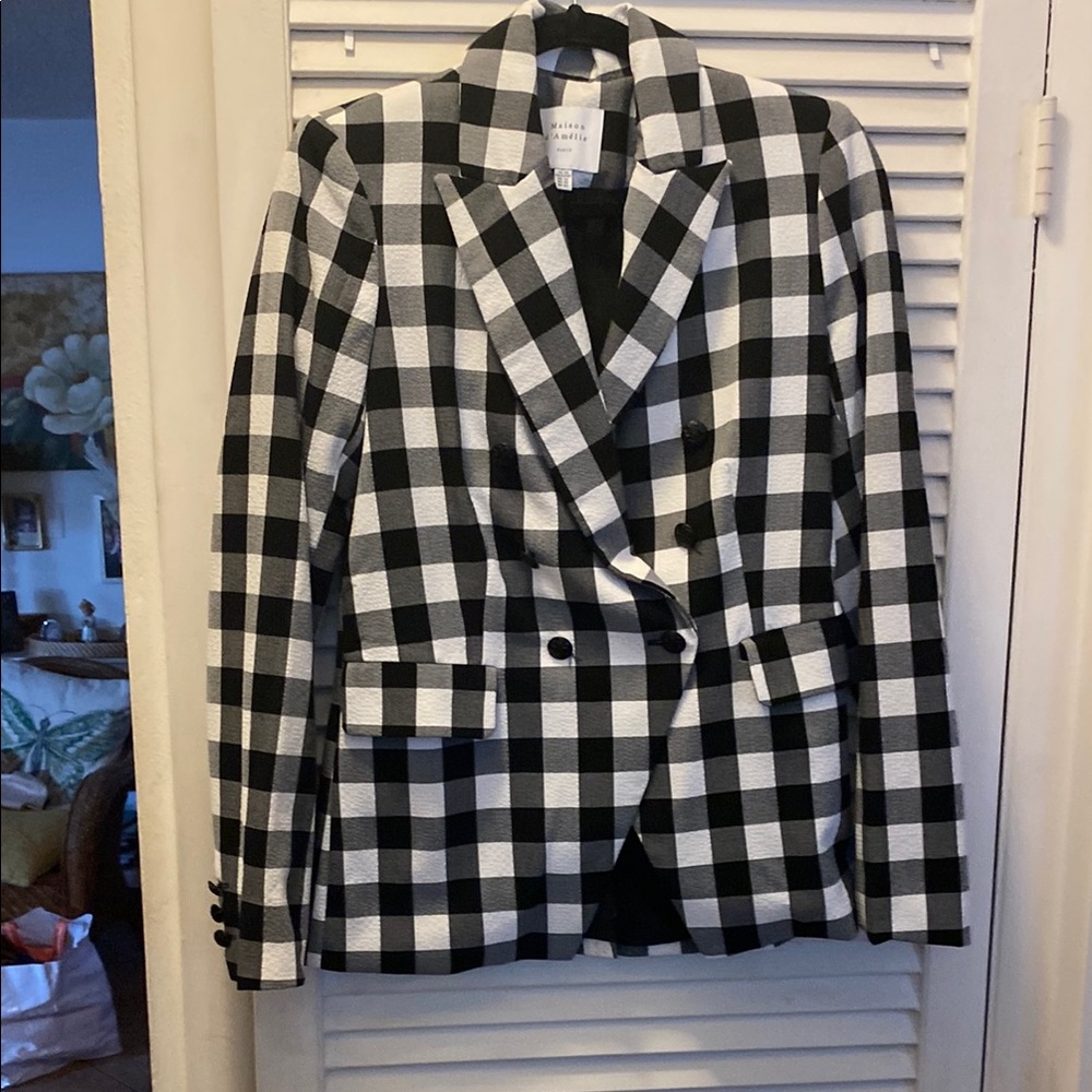 Maison d'Amélie Black and White Blazer